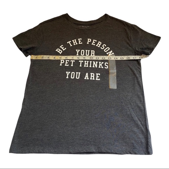 Fifth Sun Women’s Charcoal Gray Pet Person T-Shirt, Size Small - Picture 5 of 6